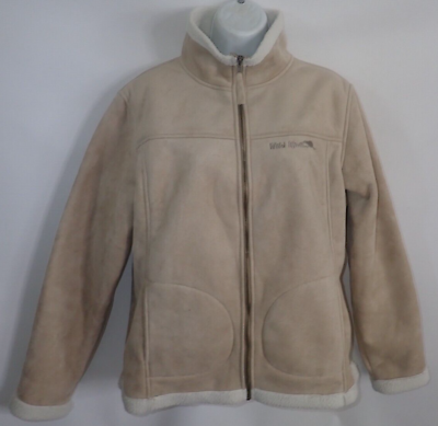 #ad Women#x27;s Brown Wild Kiwi Zip Front Soft Jacket XL Zip Sherpa Faux Suede Western $17.99