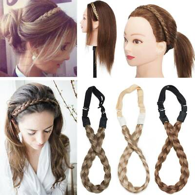 #ad Lady POP NEW Hair Band Plaited Headband Braided with Elastic For Wedding Party $8.80