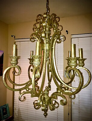 #ad  Beautiful antique Golden color chandelier that is PERFECT for your Entryway $175.00