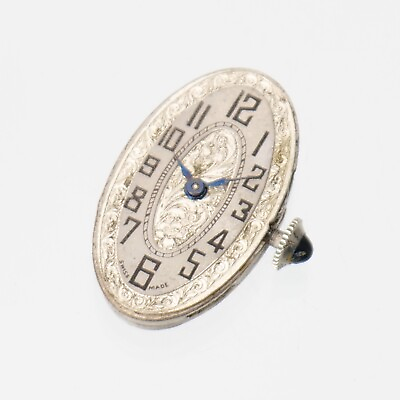 #ad Antique Marcel Swiss Deco 16 Jewel Watch Movement Not Running Parts Repairs $17.99
