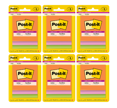 #ad Post it Super Sticky Notes 3 Sticky Note Pads 3 x 3 in 6 Pack $18.79