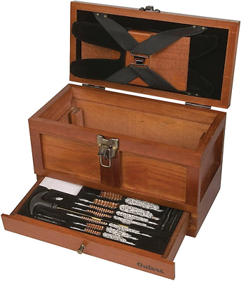 #ad Wood Tool Box Hunting Gun Cleaning Chest Cabinet Primitive Wooden Storage .22 $73.48