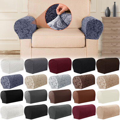 #ad 2 Universal Chair Arm Protector Cover Sofa Couch Armchair Covers Armrest Stretch $14.99