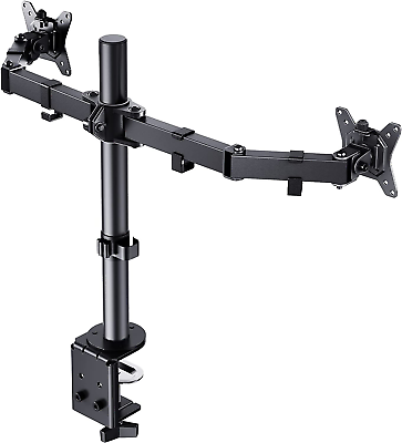 #ad Dual Monitor Desk Mount Fully Adjustable Dual Monitor Arm for 2 Computer Screen $52.88