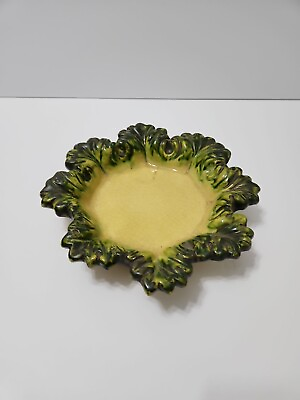 #ad Rare Vintage Glassware Leaf Candy Dish $20.00