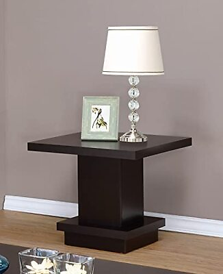 #ad Coaster Furniture Pedestal End Table 23.5quot;D x 23.5quot;W x 21.5quot;H Brown $113.61