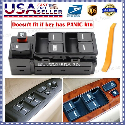 #ad New For Honda Accord 03 07 Electric Master Power Window Switch Left Driver Side $22.89