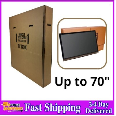 #ad Uboxes TV Adjustable Moving Box Fits Up to 70quot; NEW $37.14