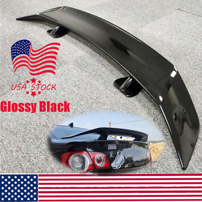 #ad Universal Tail free Perforated Sedan Sport Car Rear Modified Wing Gloss Black US $79.49