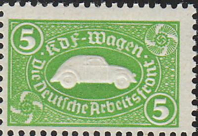 #ad #ad Stamp Germany Revenue WWII 3rd Reich VW War Era KDF Volkswagen Green MNH $15.95