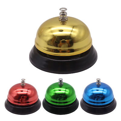 #ad Table amp; Desk Counter Reception Bell Metal Office Hotel Calling Solid Bell Decor $11.21