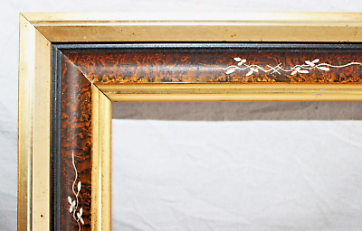 #ad ANTIQUE FIT 8 X 10quot; GOLD GILT PICTURE FRAME EASTLAKE MARBELIZED ETCHED VICTORIAN $112.50
