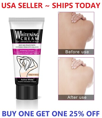 #ad Dark Skin Whitening Bleaching Cream for Sensitive Area Armpit Legs Knees Face $6.98
