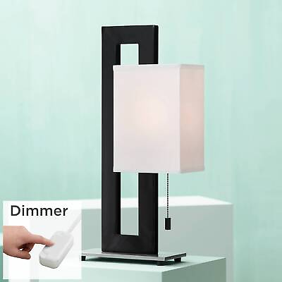 #ad #ad Floating Square Modern Accent Table Lamp 20 1 2quot; High Black Dimmer for Bedroom $92.98
