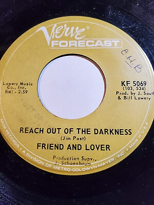 #ad FRIEND AND LOVER REACH OUT OF THE DARKNESS TIME ON YOUR SIDE VERVE VG F128A $7.95