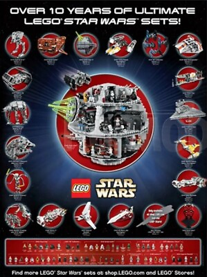 #ad 2011 LEGO Star Wars Death Star Poster Lego Limited Edition 10600 Catalog $47.00