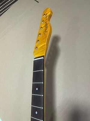 #ad Low Price Vintage Tele electric guitar neck Canada flame maple 21 Frets yellow $57.84