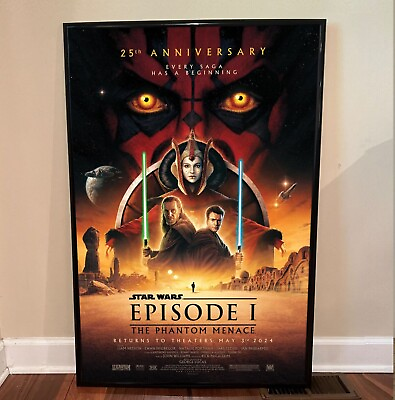 #ad 25th Anniversary For The Phantom Menace Star Wars Episode I Poster $11.98