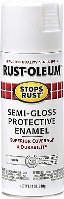#ad Rust Oleum Stops Rust Protective Enamel Gloss White Spray Paint 12 oz. USA $13.60