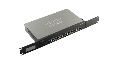 #ad Cisco SG300 10 10 Port Gigabit Managed Network Switch No Power Adapter $117.00