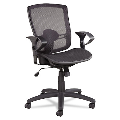 #ad Alera Etros Series Mesh Mid Back Synchro Tilt Chair Mesh Back Seat Black ET4218 $176.41