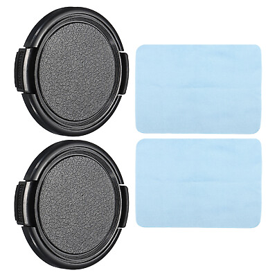 #ad 2Pcs Sides Pinch Front Lens Cover Dust Camera Lens Cap for 49mm Thread Lens $6.68