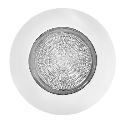 #ad PROCURU 6 Inch White Metal Shower Can Light Trim with Fresnel 6 Inch $24.39