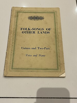 #ad Folk Songs of other Lands unison amp; two part Voice and Piano early 1900#x27;s AU $84.27