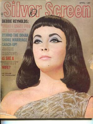 #ad MAG: Silver Screen Liz Taylor Fabian Dinah Shore Janet Leigh Apr 1962 $49.00