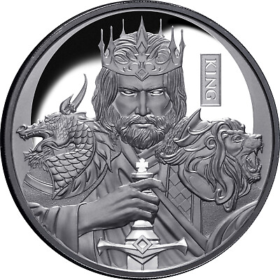 #ad 2023 Niue Chess King Black Proof 1 oz Silver Coin $145.00