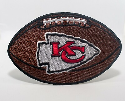 #ad Embroidered Patch. Kansas City Chiefs Ball. Iron On. Sew On. Size 5#x27;#x27; x 3.2#x27;#x27; $7.50