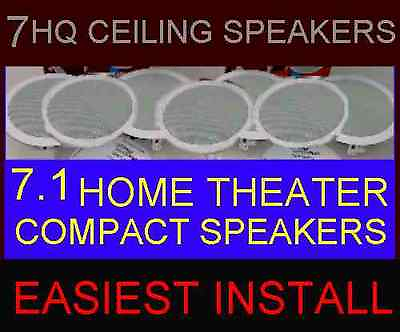 #ad 7 PACK HOME THEATER CEILING WALL COMPACT SMALL 6.5quot; HQ 7.1 SPEAKERS 7X $250.00