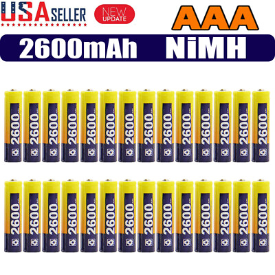 #ad 4 40PACK 2600mAh AAA Batteries NiMH Rechargeable Battery 1.2V Lot Pre Charged $9.26