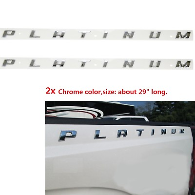 #ad #ad 2x OEM Chrome PLATINUM Emblem Side Badge Nameplate 3D for fits Platinum Glossy F $39.48