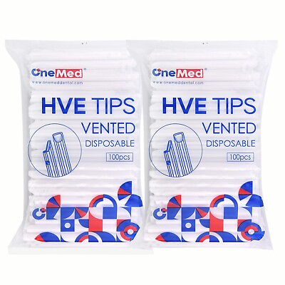 #ad 1000Pcs 10 Bags White Disposable HVE High Volume Evacuation Suction Dental Tips $43.23