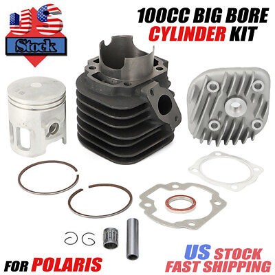 #ad 100cc Big Bore Cylinder Kit For Polaris Sportsman Scrambler Predator 90 2 Stroke $90.99