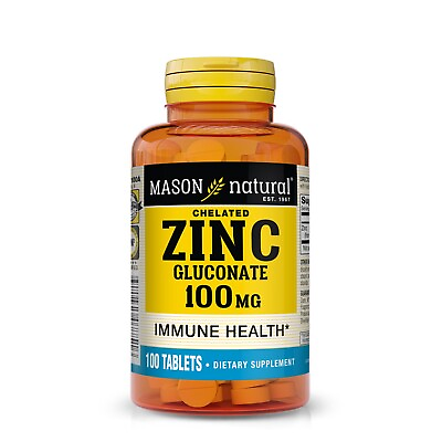 #ad Mason Natural Zinc 100 mg Advanced Immune System Support 100 Capsules $8.99