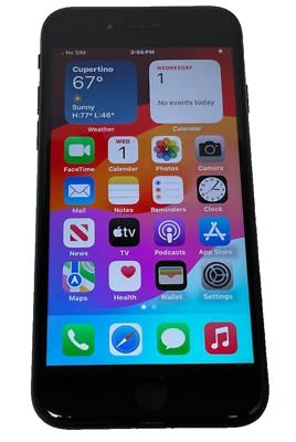 #ad Apple iPhone SE 2nd Gen A2275 64GB Black Unlocked MHG43LL A C Grade $72.84