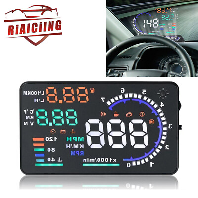 #ad 5.5inch Dash Screen Digital Speedometer Projector OBD II Car HUD Head Up Display $37.86