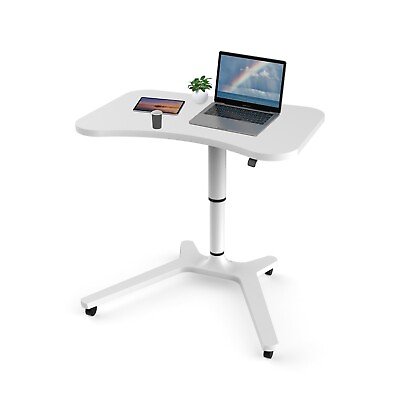 #ad Mobile Standing Desk Height Adjustable Rolling Laptop Desk $129.99