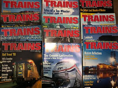 #ad Trains 1993 Magazine 12 Issues Magazines $99.99
