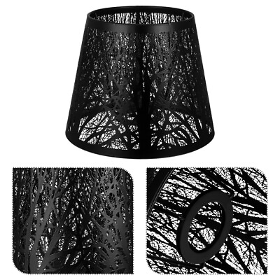 #ad Gothic Iron Lampshade Cover Clip On Tree Pattern Hollow Shade VA $22.70