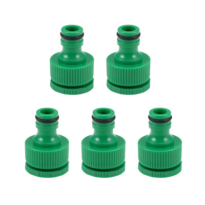 #ad 5pcs Hose Tap Connector G1 2 Threaded Faucet Nozzle Quick Connect Adapter $13.75