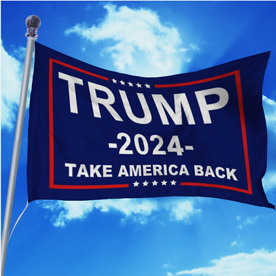 #ad Trump 2024 Take America Back Flag Banner Brass Grommet 3x5FT Double Stitched $4.75
