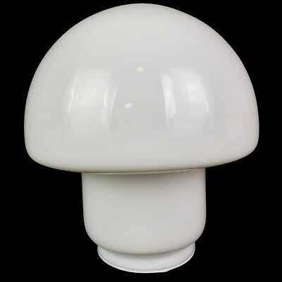 #ad Mushroom Shaped Milk Glass Globe Schoolhouse Lamp Shade Mid Century Modern HTF C $55.99