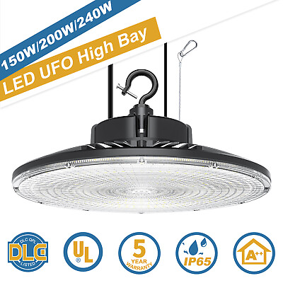 #ad LED UFO High Bay Light 150W 200W 240W 300W Dimmable Warehouse Shop Light 5000K $63.38