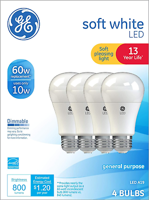 #ad 16 PACK LED 60W = 10W Soft White 60 Watt Equivalent A19 2700K Light Bulb $97.99