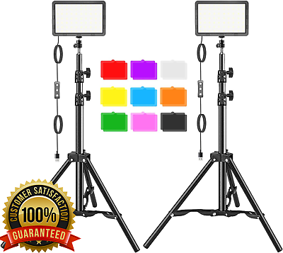 #ad Light Kit 2pcs Photography Photo Video LED Studio Lighting Kit w Tripod Stand $53.99