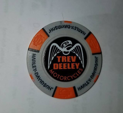 #ad 115th Harley Poker Chip Golf Ball Marker Gray Orange TREV DEELEY Canada $7.99