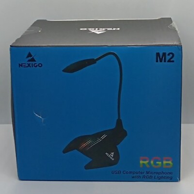 #ad Nexigo M2 USB Computer Microphone With RGB Lighting Free Shipping $14.38